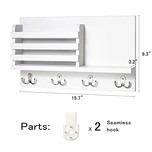 image for Dahey Wall Mounted Mail Holder Wooden Key Holder Rack Mail Sorter Orga