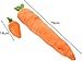 Myuiao Crinkle Dog with Squeaker - Carrot for All Breeds, Bite-Resistant Soft Comfortable Dog, Multi-Sensory Soft Puppy Chew for Indoor/Outdoor Play,Cute Pet Gift