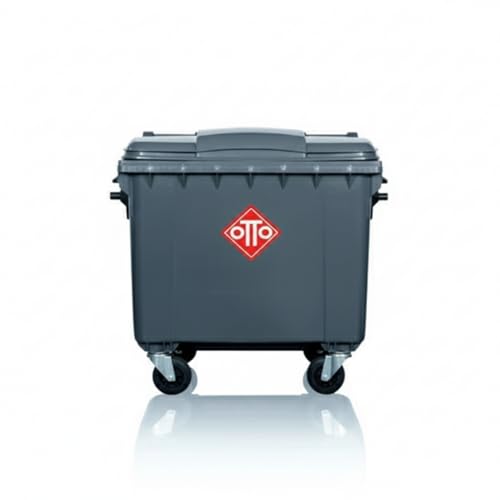 Image of Otto Big Plastic Wheeled Dustbin with Lid 660 Litre Grey