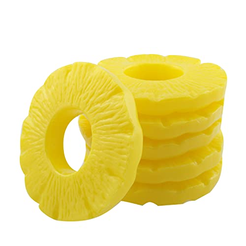 Jcbiz 10Pcs Simulation Mini Pineapple Slices Artificial Fruit Lifelike Decorative Fruits For Kitchen Home Decor #TOP2