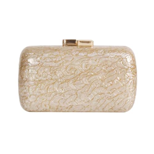 Women Stylish Acrylic Evening Bag Unique Marble Clutch Purse Strap Crossbody Bag Wedding Handbag for Prom Cocktail
