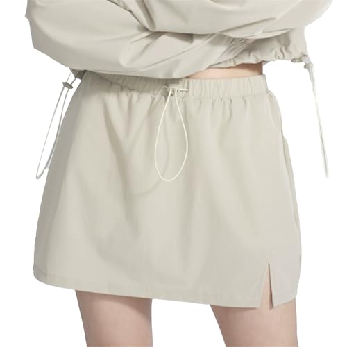 Cromoncent Women's Athletic Mini Skirt with Side Slit