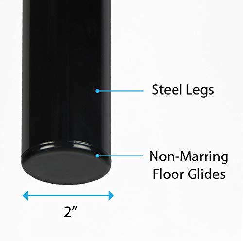 Correll 24"X48" Office & Utility Work Table, Rock Solid Commercial Quality, Black Granite High-Pressure Laminate, Black Frame (Lr2448-07) #TOP5