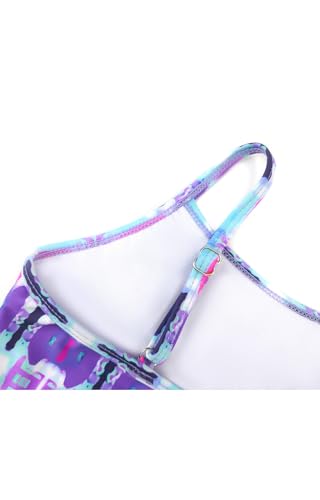 Image of SHEKINI Girls Tie Side Sports Tassel Bikini Set Printing Two-Piece Swimsuit