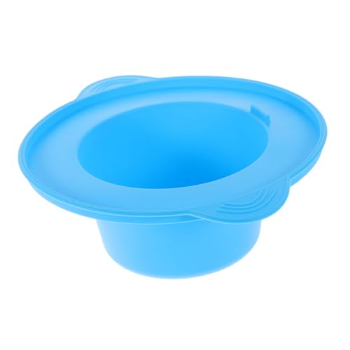 WRITWAA recipiente para derretir cera ceras cera depilatoria calefactor revestimiento de silicona para calentador de cera forro calentador de cera de silicona pequeño gel de sílice Blue