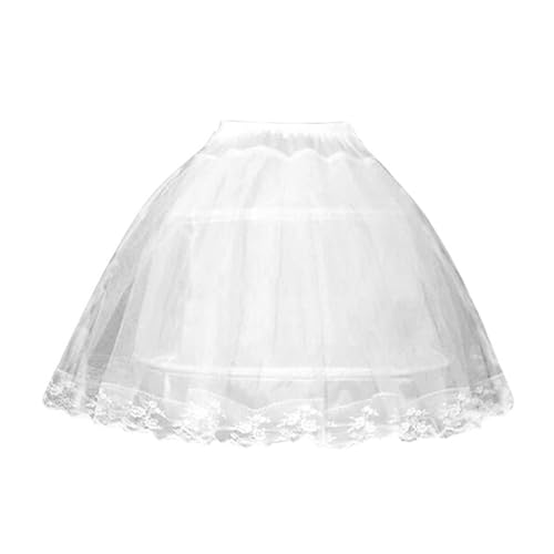 Generic Tutu Skirt Underskirt Flower Girls Petticoat Wedding Portable Comfortable Kids White, Waist 55cm To 90cm