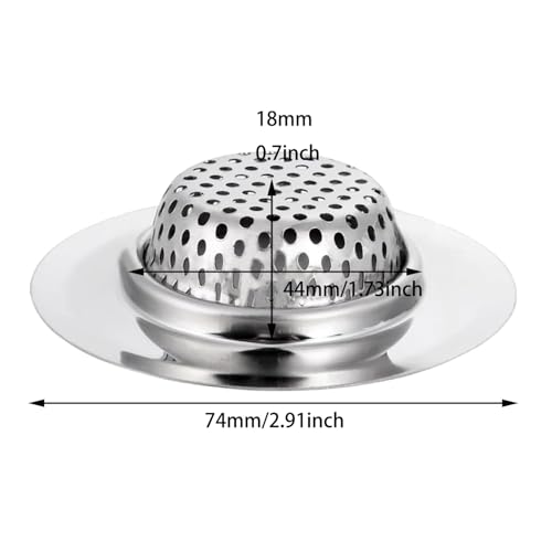 Filtro de colador de acero inoxidable 3 piezas para baño miniatura 2