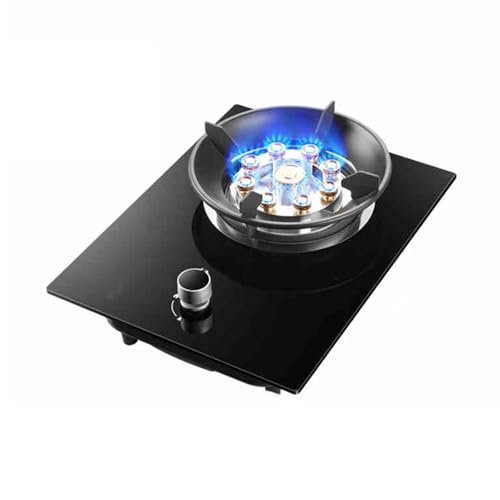 1 Estufa De Gas, Quemador De Cobre Fundido De Vidrio Templado De 5,2KW,estufa Convertible NG/GLP,potencia De Fuego Ajustable Con Protección Contra Llamas,for Cocinas Domésticas Y Vehículos Recreativos