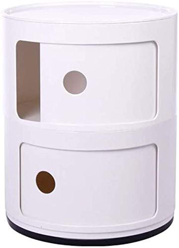 Traditional Indian Furniture Pieces 40 shopurb ABS Plastic Cylindrical Bedside Table 2-Tier,Stackable Cr...