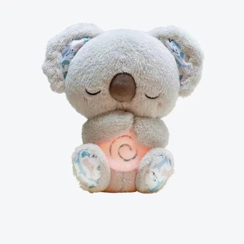 KLROSCAYI Breathing Calming Otter Plush for Anxiety, Sleeping Otter Evora Koala, Breathing Otter Sleep Buddy Relief Koala, Sleepy Koala with 3 AAA batteries & Soothing Sounds (Koala)