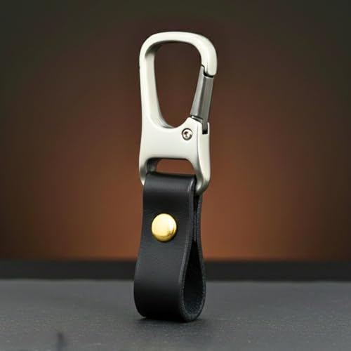 Image of THE MEN THING - Stylish Multicolor Stainless Steel Keychain for Men & Boys (ROGUE CLIP BLACK)