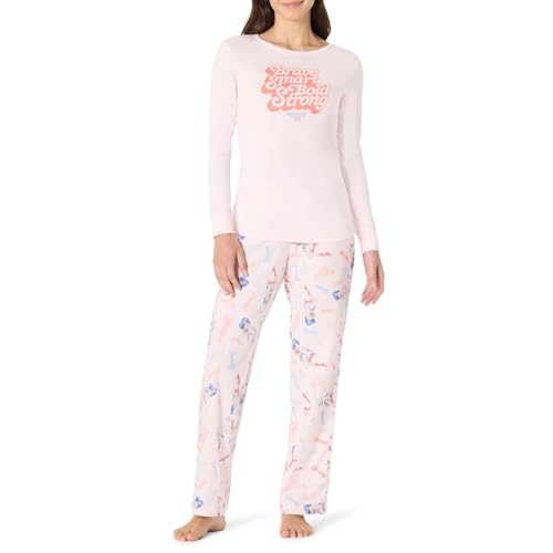 Amazon Essentials Harry Potter - DC Comics - Looney Tunes Conjunto de Pijama en Franela Mujer, Pose de Wonder Woman, XS