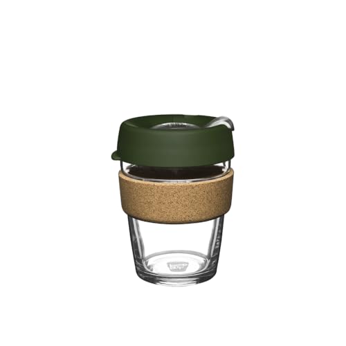 KeepCup Brew Cork - Taza de café reutilizable de vidrio templado y corcho natural, M de 340 ml, color pino KeepCup Brew Cork - Taza de café reutilizable de vidrio templado y corcho natural, M de 340 ml, color pino