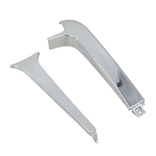 Chrome Plastic Dash Center Trim and Right Hand Vertical Dashboard Trim End Cap Fit for 1997-Up Freightliner Century