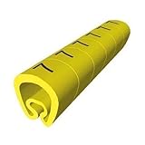 Impresión: negro Unex 1811-0 PVC Plastificado Señalizadores Precortados para 2mm to 5mm Cableados, Amarillo Color, 0 Carta, Paquete de 1000