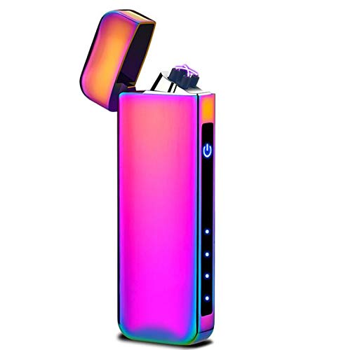 Preisvergleich Produktbild Saibit Elektrisches Feuerzeug, Dual Arc USB Wiederaufladbares Feuerzeug, Wasserdicht Sicherheit Winddicht Flammenloses Elektronisches Plasma-Feuerzeug für Zigarette, Kerze, BBQ Camping Herd Aktivität