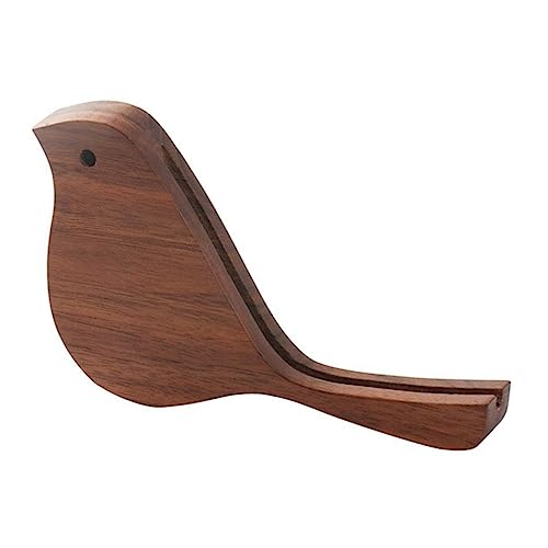 FUNOMOCYA 1Pc Small Bird Solid Wood Desk Calendar Display Stand Decor Coffee for Adornment and Greeting Card Display