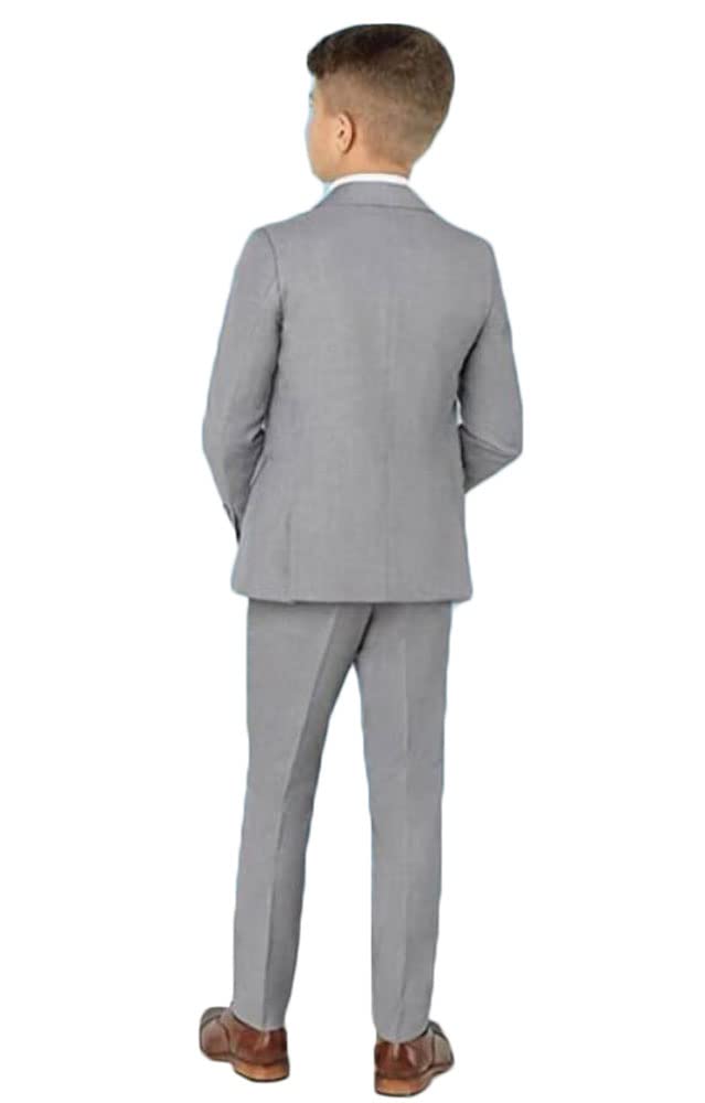 Vestito elegante per bambini, 3 pezzi, con giacca con revers a lancia, gilet e pantaloni, smoking da bambino, per matrimoni e feste