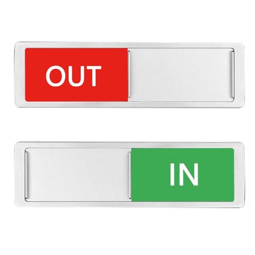 Enwye IN/OUT Sliding Door Sign,Vacant In Use Sign Slider Sliding Door Privacy Signs for Home Office Restroom Conference