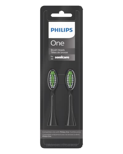 Philips One by Sonicare 2pk Brush Heads, Black BH1022/06