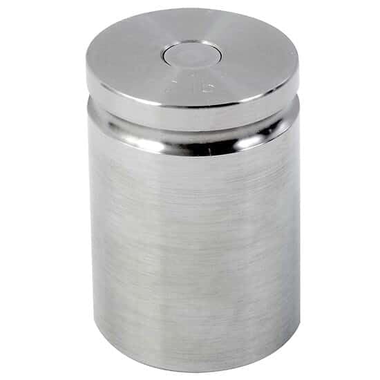 Troemner Test Weight 2 Lb Class F with Traceable Certificate, Cyl Indrical with Groove
