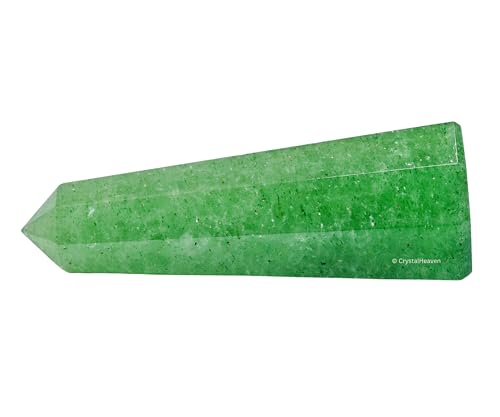 Image of Crystal Heaven Certified Green Strawberry Quartz Tower Obelisk Point For Chakra, Healing And Balancing - Aaa Grade Original Certified Gemstone Agate For Reiki Meditation Yoga Spiritual (2-3 Inches)