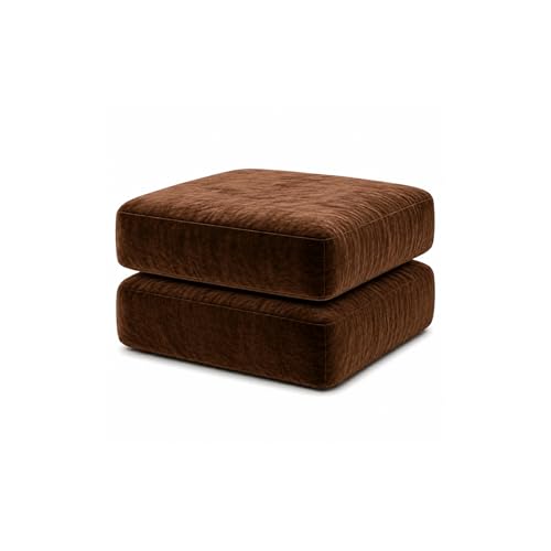 Image of Namdev Art's Velvet Sofa Cushion 21x22x5 Inch | High Density 32 Foam Seat Cushion | Soft & Comfortable Sofa Gaddi with Zip Cover | Multipurpose Cushion for Sofa Chair (Brown)