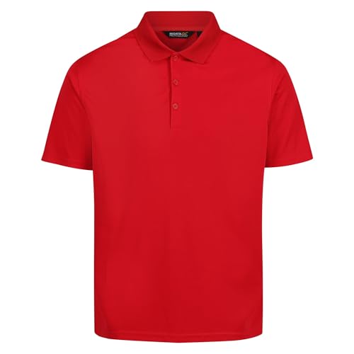 Regatta Professional Mens Pro Wicking Casual Polo Short Sleeved T Shirt Classic Red