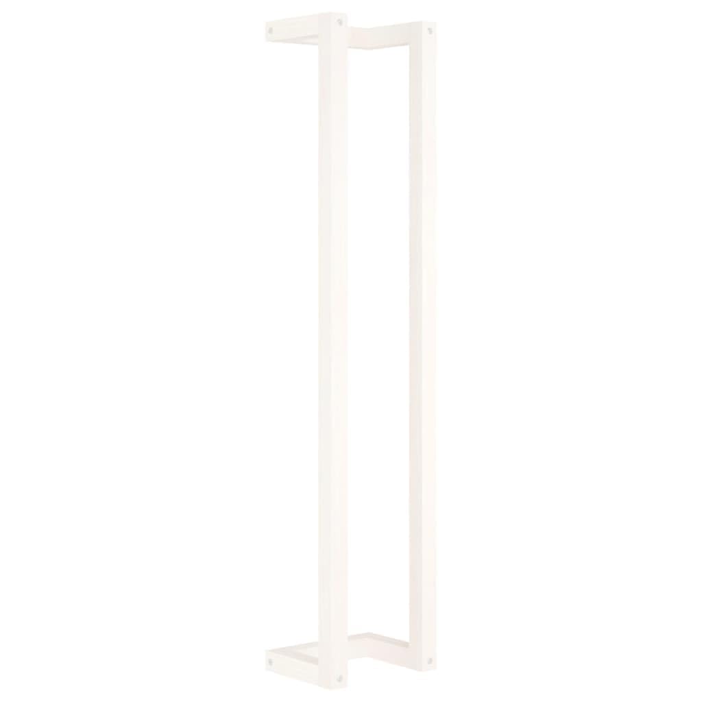 vidaXL Wall Mounted Solid Pinewood Towel Rack – Durable Bathroom Hanger with Shelf - Modern Design in White