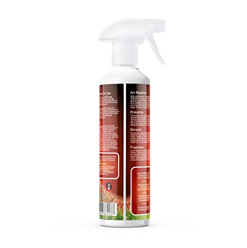 Control & Shield Ant Repellent Deterrent Spray | Natural Eco Friendly Pest Control for Indoors and Outdoors - Contains Lemongrass & Geraniol 500ml, Clear
