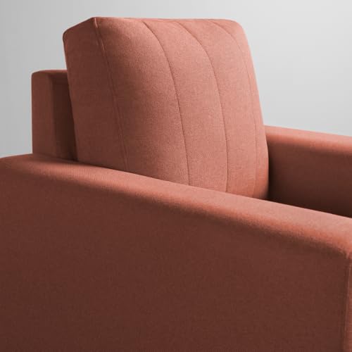 Image of Sleepyhead Bae - 1 Seater Sofa Chair, Premium Fabric | Space-Saving Design | Comfort & Easy Maintenance | 3 Years Warranty | Stylish Single Seater for Living Room - Ember Orange