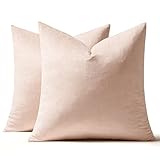 MIULEE Pack of 2, Velvet Soft Soild Decorative Square Throw Pillow Covers Set Cushion Case for Sofa Bedroom Car18 x 18 Inch 45 x 45 cm