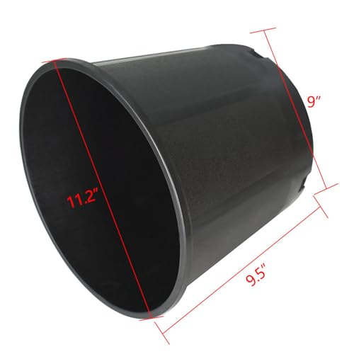 findmall 1/2/3/5/7/10/15 Gallon Pots for Plants, 3 Gallon Premium Nursery Plastic Planter Flower Herb Vegetable Garden Grow Pots with Drainage Holes for Outdoor and Indoor Use, Black, 10 Pack - Thumbnail 2