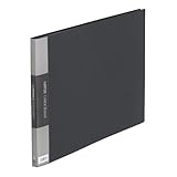 キングジム クリアファイル カラーベース 20ポケット A3ヨコ 黒 150C-BK