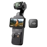 DJI Osmo Pocket 3 + Mic Mini Sender (Infinity Schwarz), Vlogging Kamera, Wireless Mikrofon, Detailreicher Audio, OsmoAudio, Aktive Geräuschunterdrückung, Autom. Begrenzung – Ansicht 1