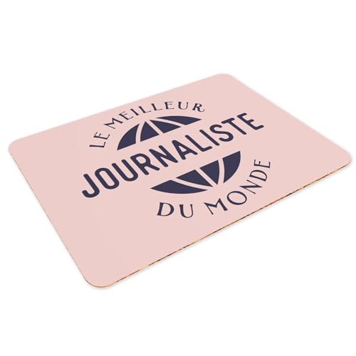 Set de table rose en liège lot de 4 napperons de grand format 39,5x28,5 cm - 3