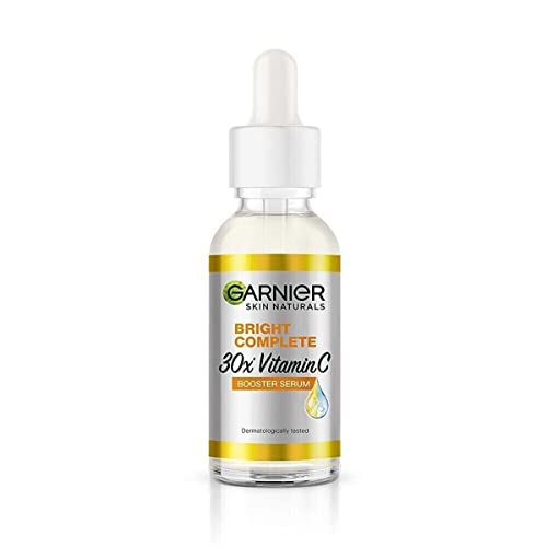 Garnier Bright Complete 30x Vitamin C+ Booster Serum with 2% Niacinamide and 0.5% Salicylic Acid for Skin Brightening and Dark Spots 15ml