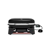 Weber Lumin Barbecue �lectrique/Jusqu?� 315 �C, avec thermom�tre int�gr� au Couvercle, grilles en Fonte �maill�e, Surface de Cuisson 33 � 49 cm, Noir (1502045)