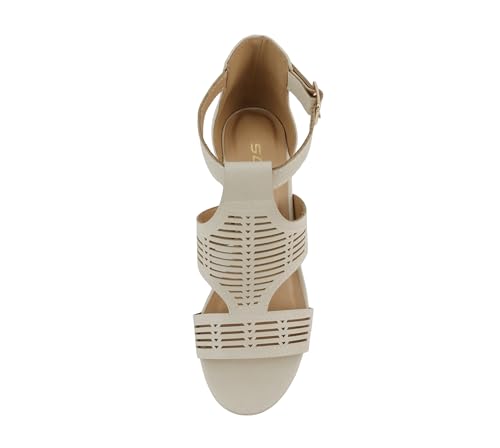 Image of Soda inchNorway inch ~ Women Open Toe Closed Back Counter Cutout Upper Low Block Heel Sandal with Adjustable Ankle Strap