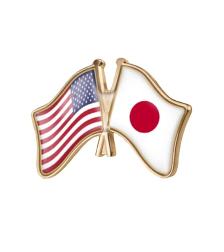 Image of World Most Countries Single Pin Brooch Badge United States USA America and Other Countries Cross Friendship Pin Badge for Men Women