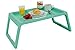 Dial Industries Lap, Bed or Sofa Tray, Breakfast in Bed Table with Folding Legs, Green, 2 Pack