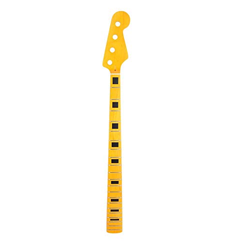 Bass Neck, RiToEasysports Electric 4-String Guitar Bass Neck Yellow Maple Wood 21-Fret Repair