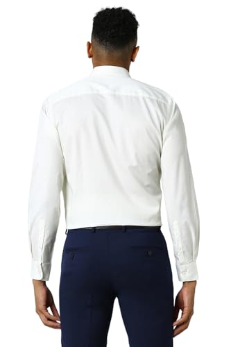 Image of Peter England Men Cotton Solid Slim Fit Shirt