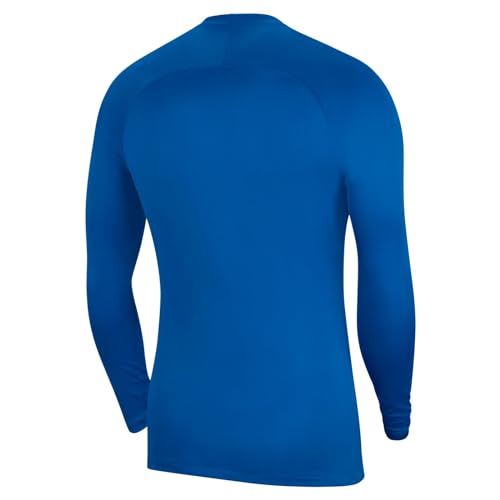 Nike Hombre Long Sleeved t-Shirt, Royal Blue/White, L
