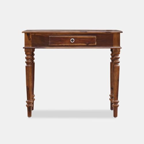 Image of Study Table with Chair for Students Study Desk Table Office Table for Work from Home Writing Office Desk Computer Desk (Honey Brown)