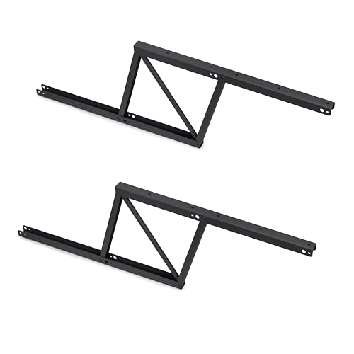 Emuca - Ensemble de mécanismes de levage pour tables basses, permette elevare la mesa 192mm, Acier, Peint en noir