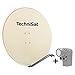 Produktbild TechniSat SATMAN 850 Plus  Satellitenschüssel für 4 Teilnehmer (85 cm Sat Komplettanlage, Spiegel mit Masthalterung und UNYSAT Universal-Quattro-Switch LNB im Wetterschutz-Gehäuse) beige