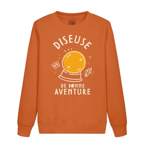 Sweatshirt enfant diseuse de bonne aventure en coton doux imprimé boule de cristal