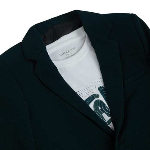 Image of CHARCHIT Boys Regular Fit Plain Blazer and T-Shirt