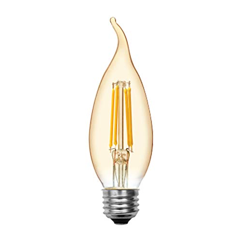 Ge Vintage Style Led Light Bulb, 40 Watt Eqv, Amber Glass, Warm Candle Light, Decorative Bulb, Medium Base #TOP1